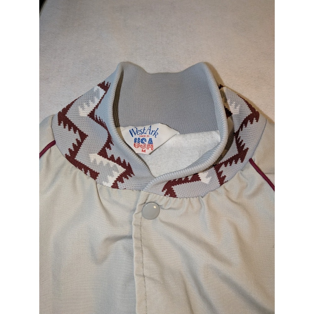 West Ark Vintage Aztec Geometric Varsity Style Fit Embroidered Jacket Men's M - Picture 4 of 16
